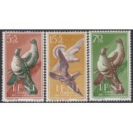 Ifni 135/37 1957  Pro infancia Palomas Fauna  MNH 