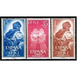Ifni 190/92 1962  Día del Sello Cartero El correo Postman MNH 