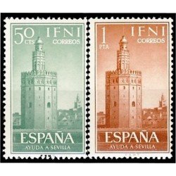 Ifni 193/94 1963  Ayuda a Sevilla Torre del Oro MNH 