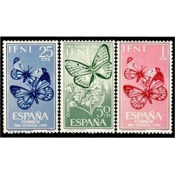 Ifni 195/97 1963 Pro infancia Mariposas Butterfly MNH