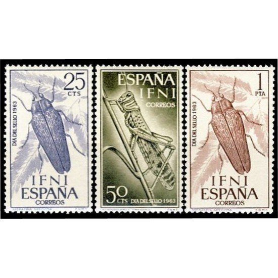 Ifni 200/02 1964  Día del Sello Insectos. MNH 
