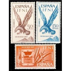 Ifni 215/17 1965  Día del Sello Escudo Aguila Fauna Coat MNH 