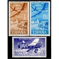 Ifni 218/20 1966  Pro infancia Aviación Plane MNH 