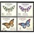 Ifni 221/24 1966  Día del Sello Mariposas Butterfly MNH 