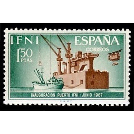 Ifni 229 1967 Instalaciones Portuarias Boat MNH Ifni 229 1967 Instalaciones Portuarias Boat MNH