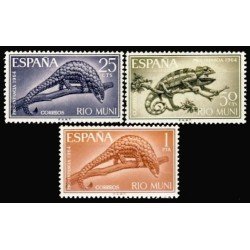 Rio Muni 45/47 1964 Reptiles  Fauna Reptiles MNH