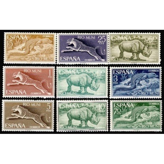 Rio Muni 48/56 1964 Fauna Ecuatorial MNH 