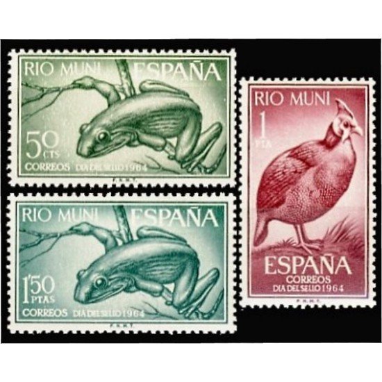 Rio Muni 57/59 1964 Día del Sello Fauna MNH 