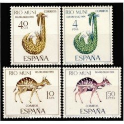 Rio Muni 72/75 1966 Día del Sello Fauna MNH 