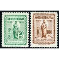 Bolivia A140/41 1952 Isabel la Católica MNH Bolivia A140/41 1952 Isabel la Católica MNH