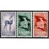 Sahara 190/92 1961 Pro infancia Fauna (gacelas) Gazelle MNH 