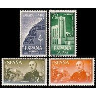 Sahara 193/96 1961 XXV Aniv. de la exaltación del Caudillo Mapa-Franco - Iglesia de El Aaiún MNH 