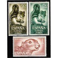 Sahara 236/38 1964 Día del Sello Fauna (ardilla africana) MNH Sahara 236/38 1964 Día del Sello Fauna (ardilla africana) MNH