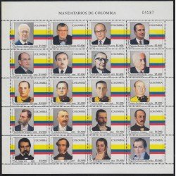 Colombia 1544/63 2010 Presidentes colombianos MNH
