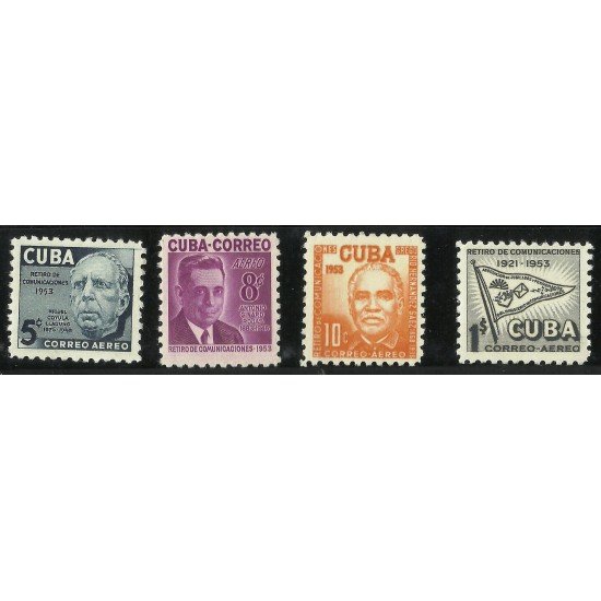 MI1/VAR3 Cuba A- 90/93 1953 Miguel Coyula Antonio Guinard Gregorio Hernández MNH MI1/VAR3 Cuba A- 90/93 1953 Miguel Coyula Antonio Guinard Gregorio Hernández MNH