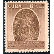 VAR2/S Cuba A- 156 1957 Juan Francisco Steegers pionero en dactiloscopia en Cuba MNH VAR2/S Cuba A- 156 1957 Juan Francisco Steegers pionero en dactiloscopia en Cuba MNH
