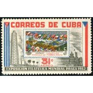VAR2/S Cuba A- 243 1962 Exposición Filatélica Mundial en Praga 1962 MNH