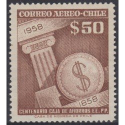 Chile A- 179 1958 Cajas Postales su centenario MNH Chile A- 179 1958 Cajas Postales su centenario MNH