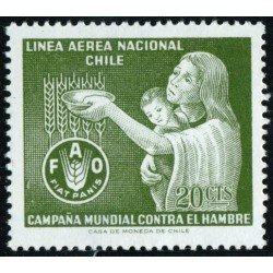 VAR2/S  Chile A- 214 1963 Campaña mundial contra el Hambre MNH