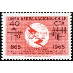 VAR2/S Chile A- 222 1965 Centenario de la Unión de Telecomunicaciones MNH