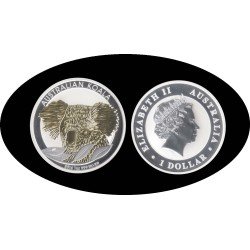Australia 1 OZ onza 2014 Koala 1$ Baño de oro Plata Ag Australia 1 OZ onza 2014 Koala 1$ Baño de oro Plata Ag