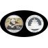 China 1 OZ onza 2014 Oso Panda  10 yens Color Plata Ag 