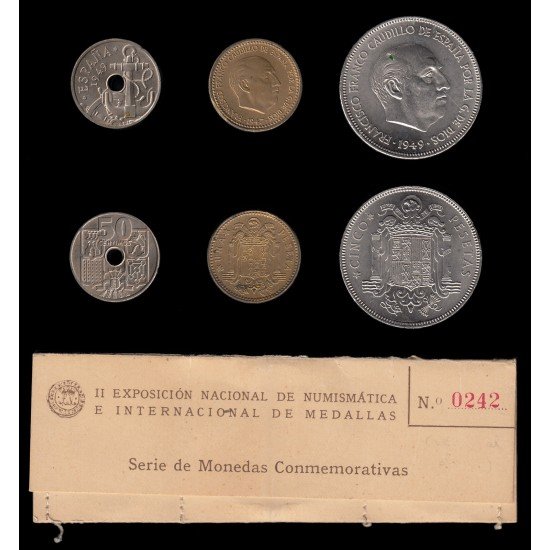 II Exposición Nacional Numimática E-51 SC Cartón Numerado 1947 II Exposición Nacional Numimática E-51 SC Cartón Numerado 1947
