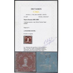 Nueva Escocia británica 5/9 1851/53  Reina Victoria Papel azulado MH