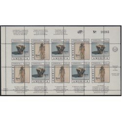 Upaep 1989 1459/60 Venezuela Variety dentado deplazado Minihojita