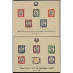 Nicaragua HB 93/94 1959 150 Años del nacimiento Abraham Lincoln MNH Nicaragua HB 93/94 1959 150 Años del nacimiento Abraham Lincoln MNH