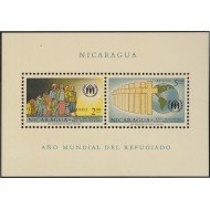 Nicaragua HB 95 1961 Año Mundial del Refugiado MNH