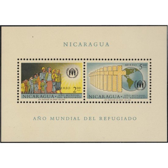 Nicaragua HB 95 1961 Año Mundial del Refugiado MNH Nicaragua HB 95 1961 Año Mundial del Refugiado MNH