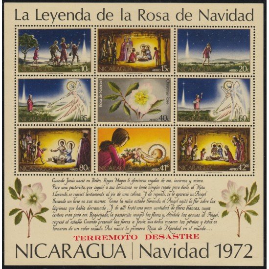 Nicaragua HB 112 1973 Navidad Chritsmas Sismo Terremoto MNH Nicaragua HB 112 1973 Navidad Chritsmas Sismo Terremoto MNH