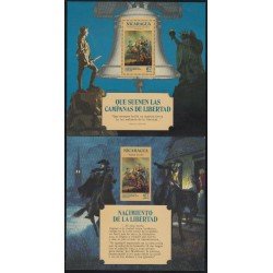Nicaragua HB 121/22 1975 Bicentenario de la Independencia de EEUU MNH