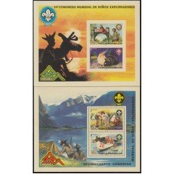 Nicaragua HB 123/24 1975 XIV Congreso Mundial de niños exploradores MNH