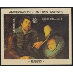 Nicaragua HB 137 1978 Aniversario de pintores famosos MNH