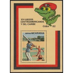 Nicaragua HB 152 1982 XIV Juegos de América Central y el Caribe en Cuba MNH Nicaragua HB 152 1982 XIV Juegos de América Central y el Caribe en Cuba MNH