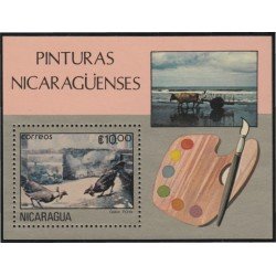 Nicaragua HB 154 1982 Pinturas Nicaraguenses MNH Nicaragua HB 154 1982 Pinturas Nicaraguenses MNH
