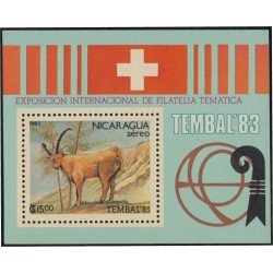 Nicaragua HB 158 1983 Tembal 83 Fauna Exposición Filatélica Temática MNH Nicaragua HB 158 1983 Tembal 83 Fauna Exposición Filatélica Temática MNH
