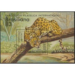 Nicaragua HB 160 1983 fauna Brasiliana 83 Exp. Filatélica Internacional Jaguar MNH Nicaragua HB 160 1983 fauna Brasiliana 83 Exp. Filatélica Internacional Jaguar MNH