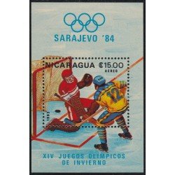 Nicaragua HB 161 1983 XIV Juegos olímpicos de Invierno Sarajevo Hockey MNH Nicaragua HB 161 1983 XIV Juegos olímpicos de Invierno Sarajevo Hockey MNH