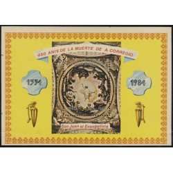Nicaragua HB 165 1984 450º Años de la muerte del pintor Antonio Allegri MNH Nicaragua HB 165 1984 450º Años de la muerte del pintor Antonio Allegri MNH