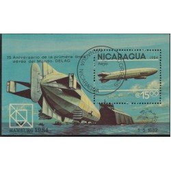 Nicaragua HB 166 1984 75º Aniversario de la primera línea aérea del mundo Usado Nicaragua HB 166 1984 75º Aniversario de la primera línea aérea del mundo Usado