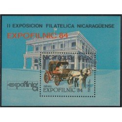 Nicaragua HB 168 1984 Horse Expolfinic 84 Exposición Filatélica Nacional MNH Nicaragua HB 168 1984 Horse Expolfinic 84 Exposición Filatélica Nacional MNH
