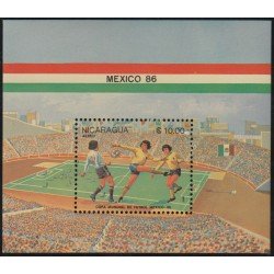 Nicaragua HB 170 1985 Mexico 86 Copa del mundo de Fútbol MNH Nicaragua HB 170 1985 Mexico 86 Copa del mundo de Fútbol MNH