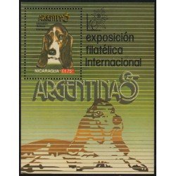 Nicaragua HB 174 1985 dog Argentina 85 Exposición Filatélica Internacional Perros Dogs MNH Nicaragua HB 174 1985 dog Argentina 85 Exposición Filatélica Internacional Perros Dogs MNH