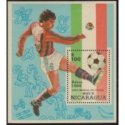 Nicaragua HB 176 1986 Mexico 86 Copa del mundo de Fútbol MNH Nicaragua HB 176 1986 Mexico 86 Copa del mundo de Fútbol MNH