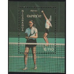 Nicaragua HB 179 1987 Capex 87 Exposición Filatélica Internacional Tenis MNH