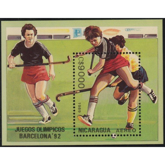 Nicaragua HB 192 1989 Juegos Olímpicos Barcelona 92 MNH