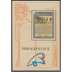 Nicaragua HB 193 1989 Filexfrance Exposición Filatélica Internacional MNH Nicaragua HB 193 1989 Filexfrance Exposición Filatélica Internacional MNH